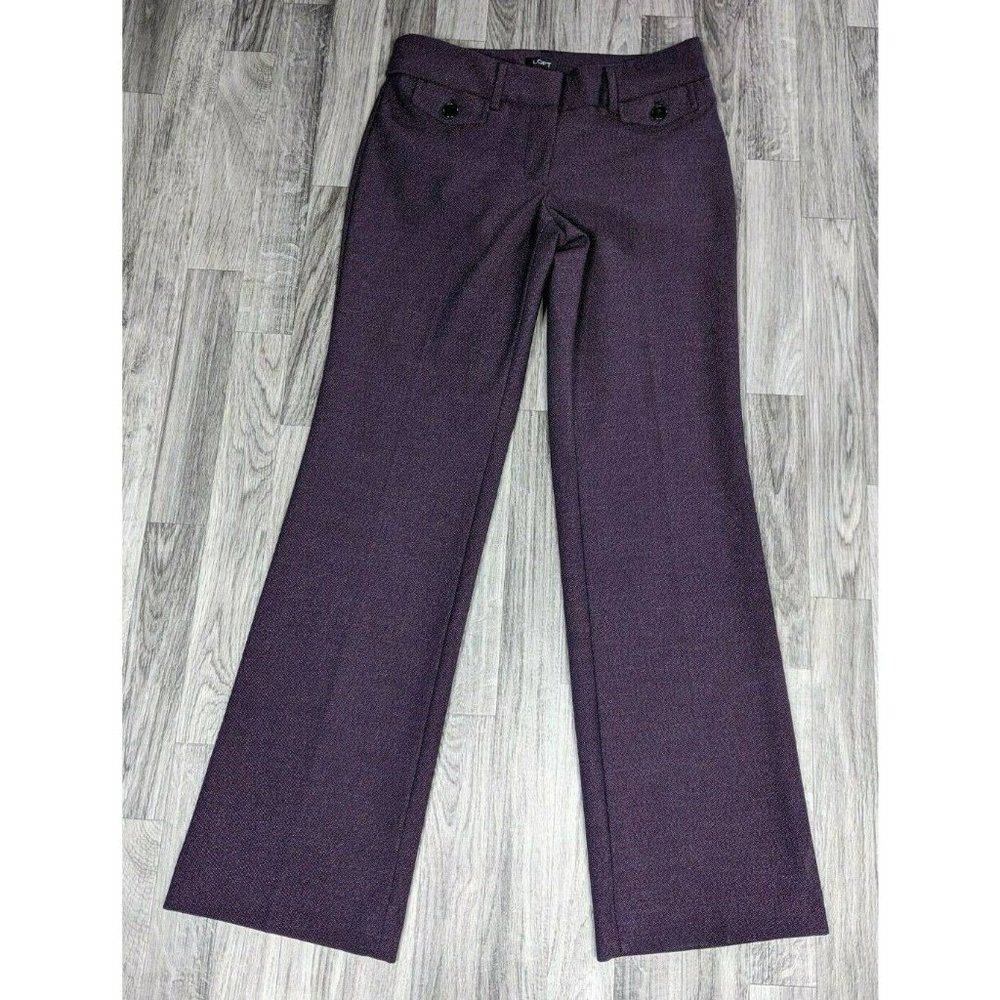 LOFT Textured Wide-Leg Trousers